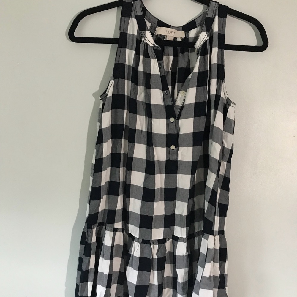 Black and White Checkered Tunic